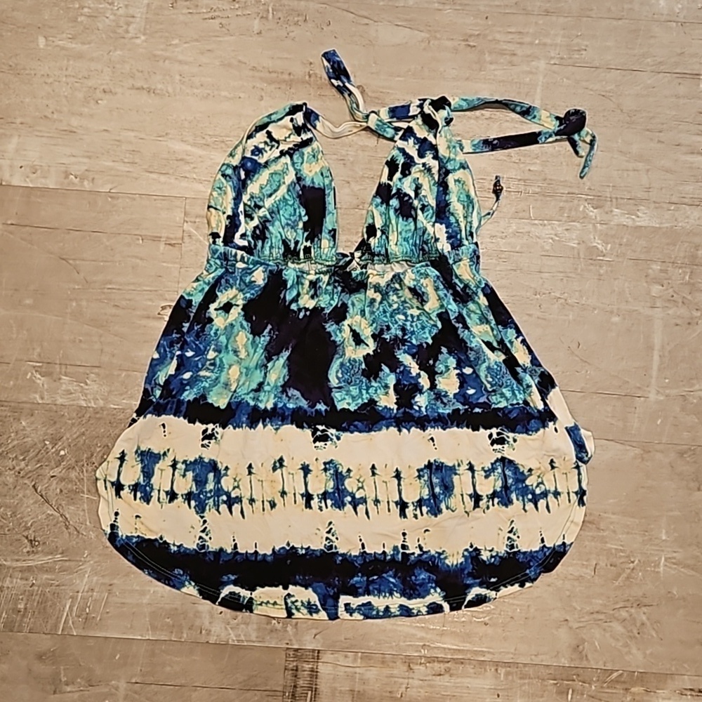 💕VERONICA M💕 Halter Top ~ Tie Dye Print Medium - Picture 2 of 6